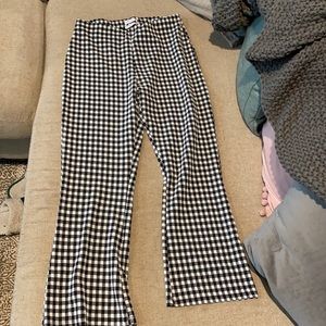 Urban Outfitters Checkered Highwaisted flare pants